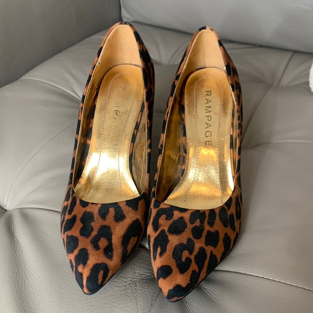 Rampage leopard print high heels size 7